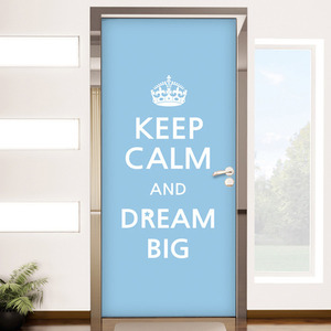 pm104-Keep calm and dream big(색상시리즈)/현관문방문시트지/현관문시트지/방문시트지/시트지/포인트/레터링/평정심/명언/꿈/keep calm/인테리어/꾸미기/포인트/영국