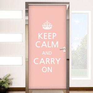 pm103-Keep calm and carry on(색상시리즈)/현관문시트지/방문시트지/시트지/일러스트/디자인/그래픽디자인/keepcalm/왕관/영국/포스터/평정심/파스텔/인테리어/꾸미기