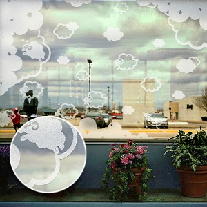 WGC-301 (유리/창문꾸미기 - 구름속 하늘양,양면/그래픽/포인트/가게/카페/사무실/인테리어/셀프diy)